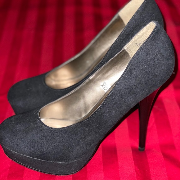 Mossimo black suede 5” high heel platform stiletto - Picture 2 of 6